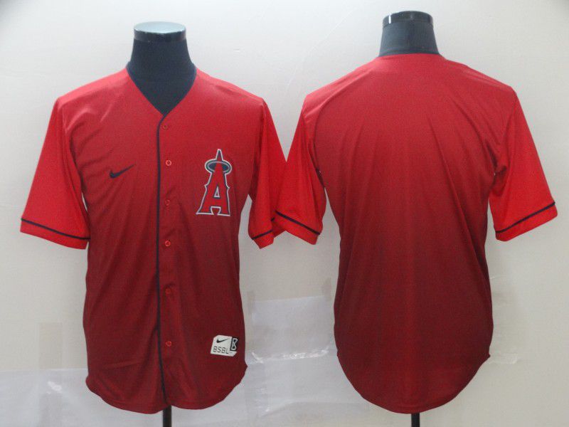 Men Los Angeles Angels Blank Red Nike Fade MLB Jersey